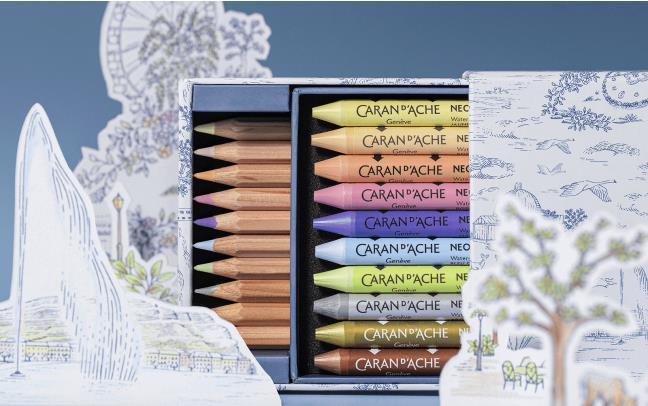 Set Toile de Jouy Multiprodukte Farbstifte und Neocolor II - Caran d'Ache