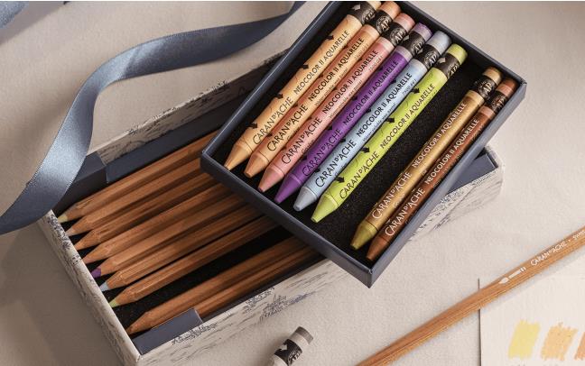 Set Toile de Jouy Multiprodukte Farbstifte und Neocolor II - Caran d'Ache