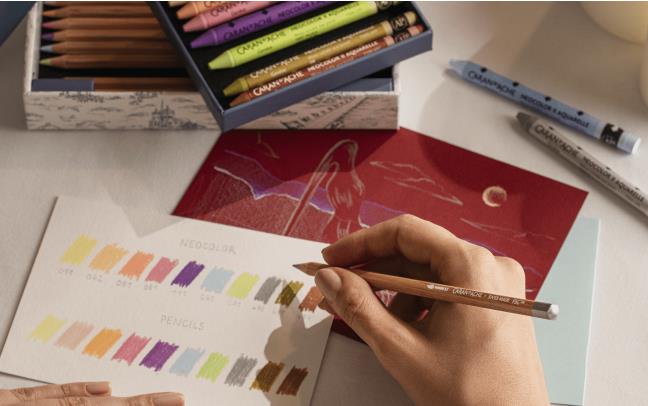 Set Toile de Jouy Multiprodukte Farbstifte und Neocolor II - Caran d'Ache