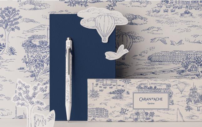 Toile de Jouy KUGELSCHREIBER 849™ weiß/blau - Caran d'Ache