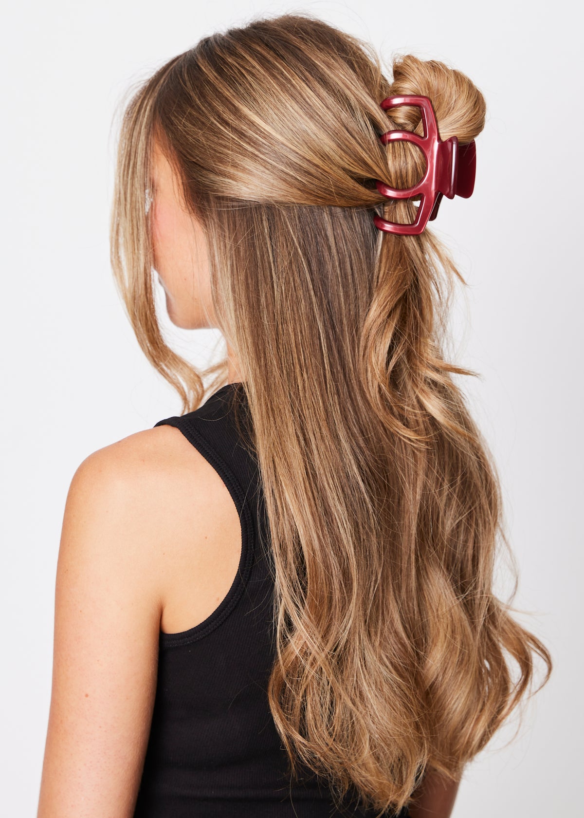 Josie Dazzle Big Burgundy Hair Clip - Sui Ava