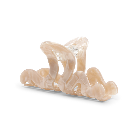 Sketch Silent Big Beige Hair Clip - Sui Ava