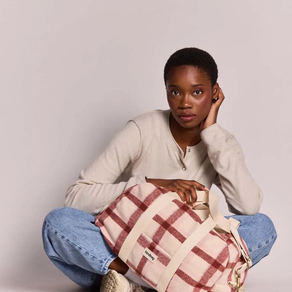 Hindbag - Weekender Charlie burgundy Tartan kariert