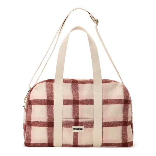 Hindbag - Weekender Charlie burgundy Tartan kariert