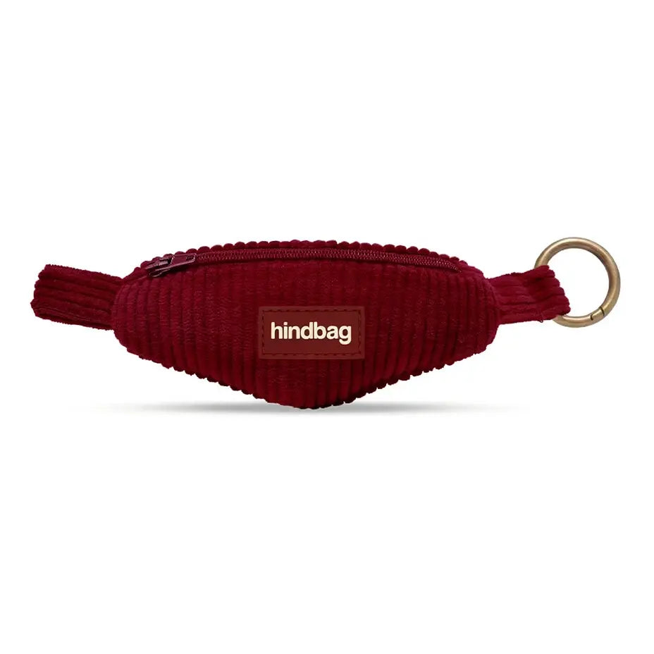 Hindbag - Bananen-Schlüsselanhänger Côme Samt bordeaux