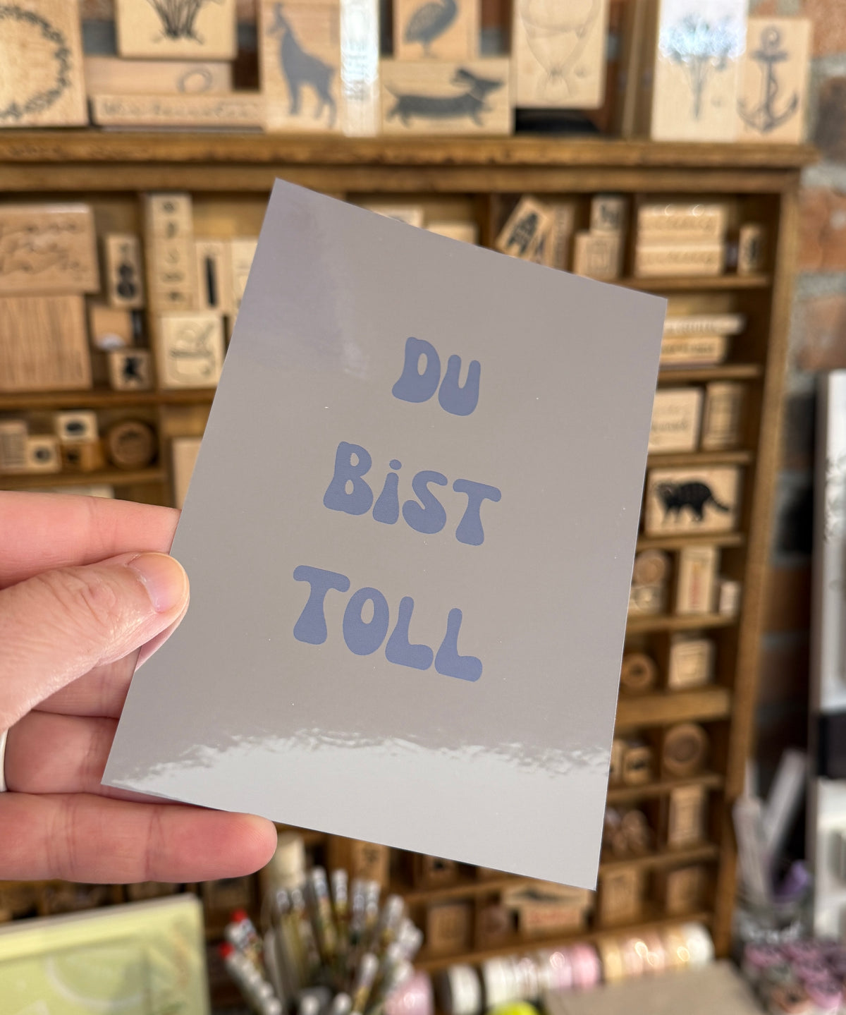 Postkarte Du bist toll Spiegel