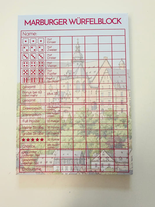 typopoetry Marburger Würfelblock A6