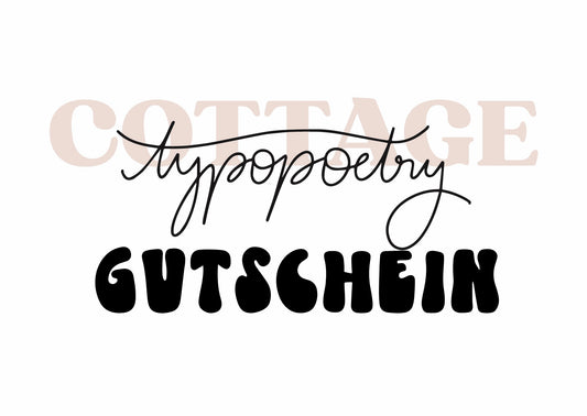 typopoetry Gutschein
