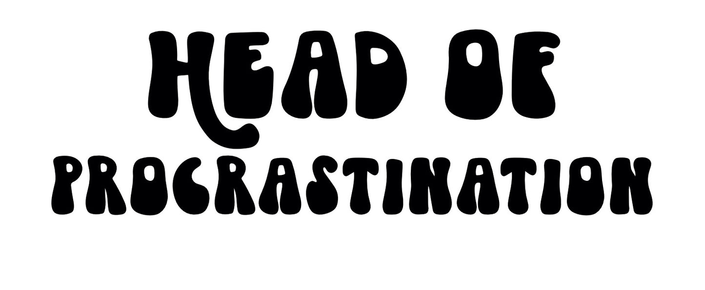 Sticker Head of Procrastination