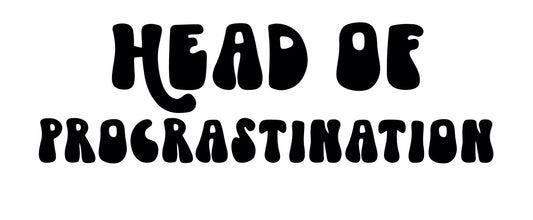 Sticker Head of Procrastination