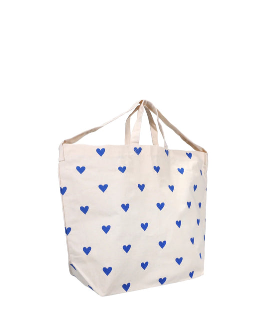 Tote Bag Hearts blau - Kado