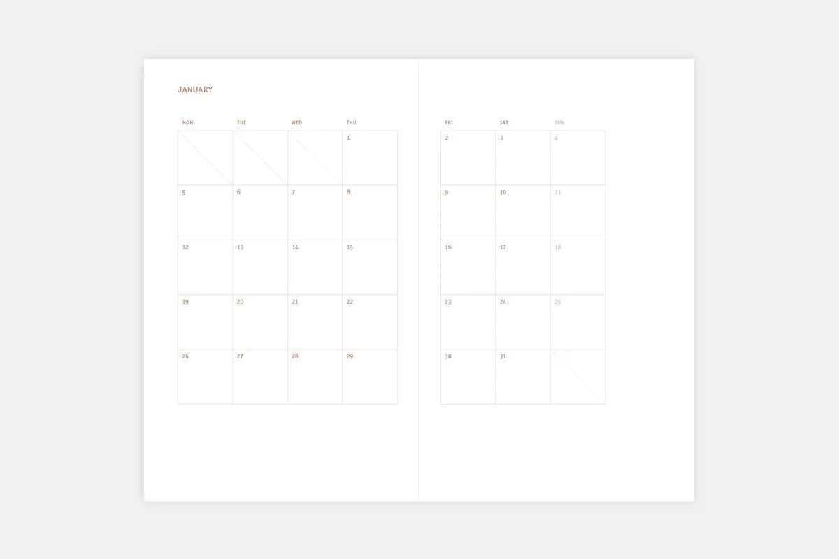 Copper Light Kalender 2026 verschiedene - Papierniczeni