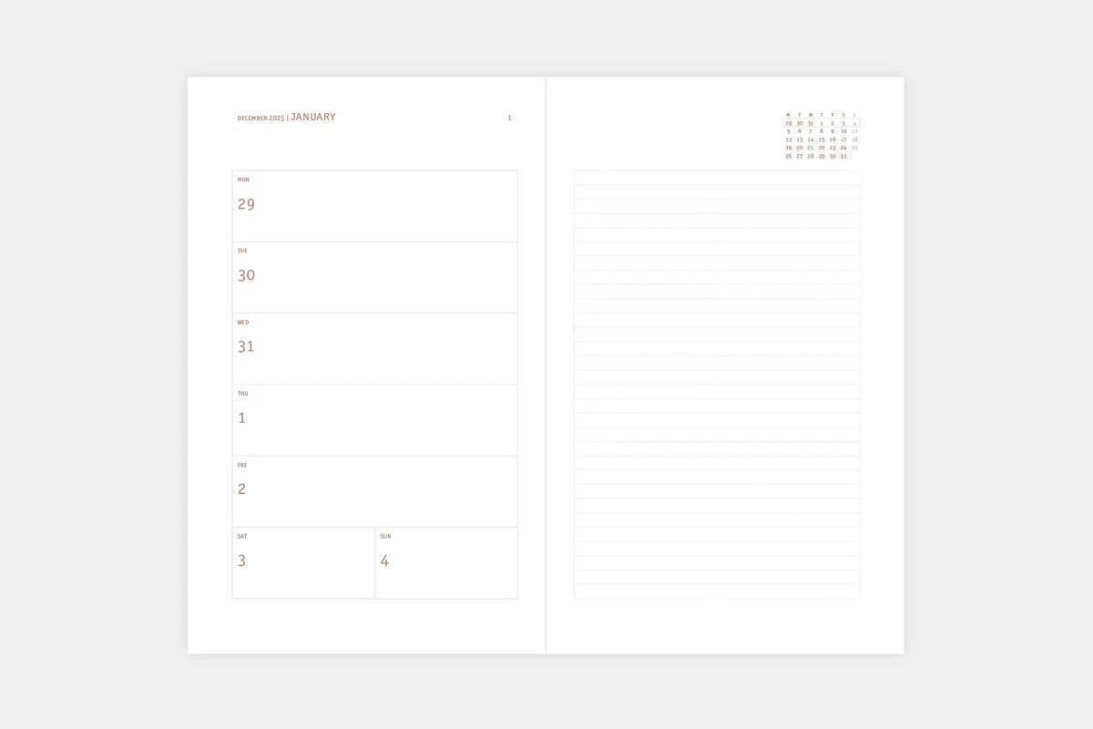 Copper Light Kalender 2026 verschiedene - Papierniczeni