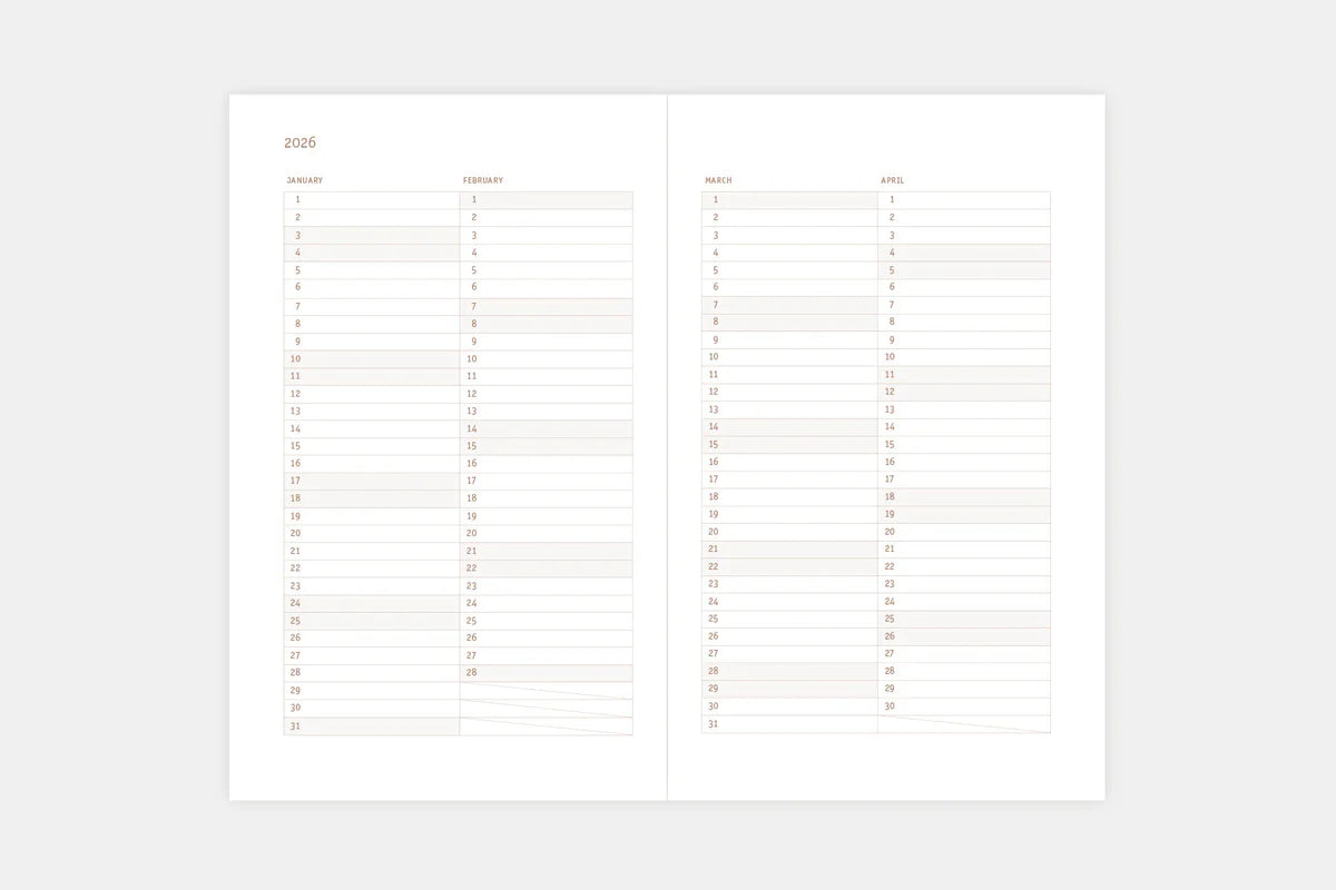 Copper Light Kalender 2026 verschiedene - Papierniczeni