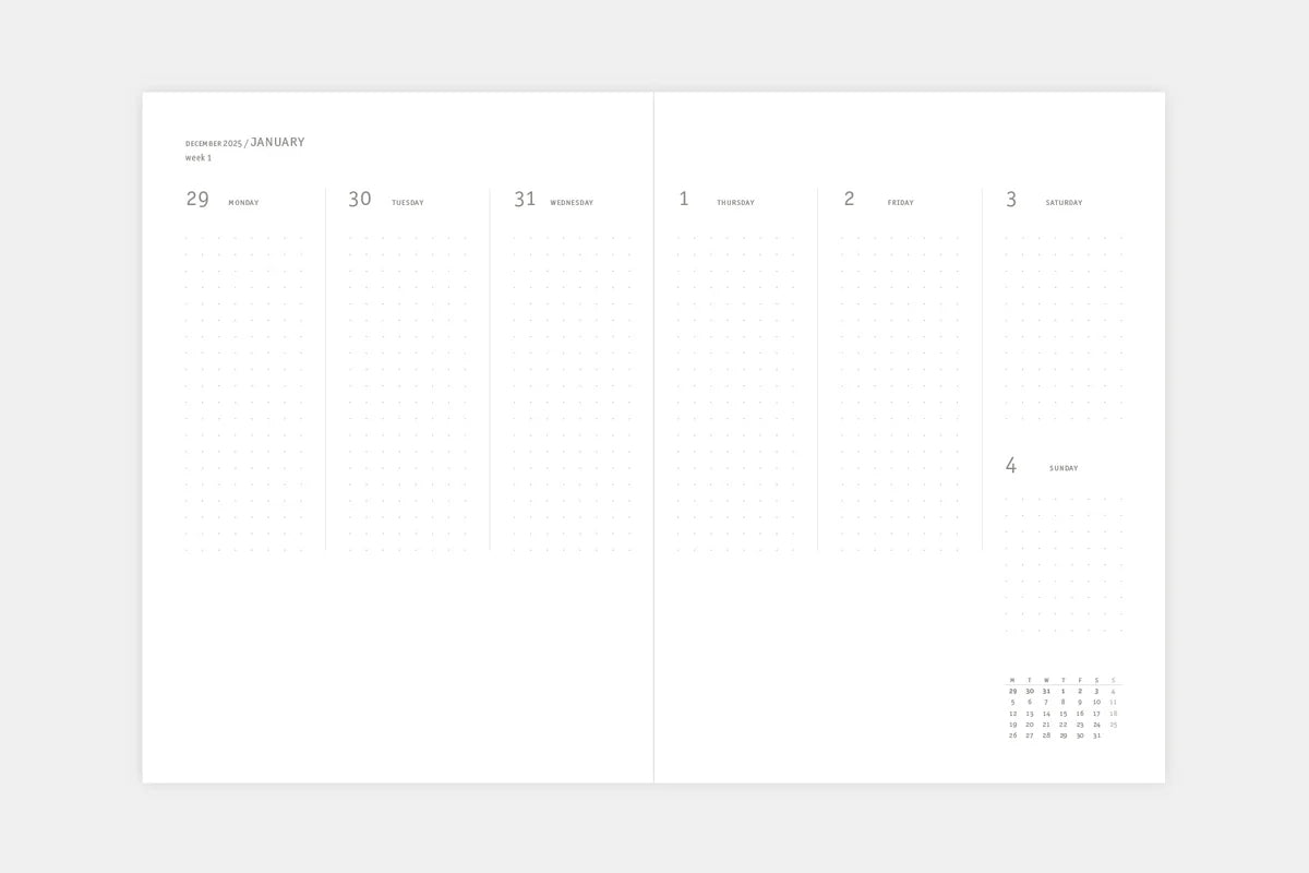 Klassischer Kalender 2026 A5 verschiedene Farben - Papierniczeni