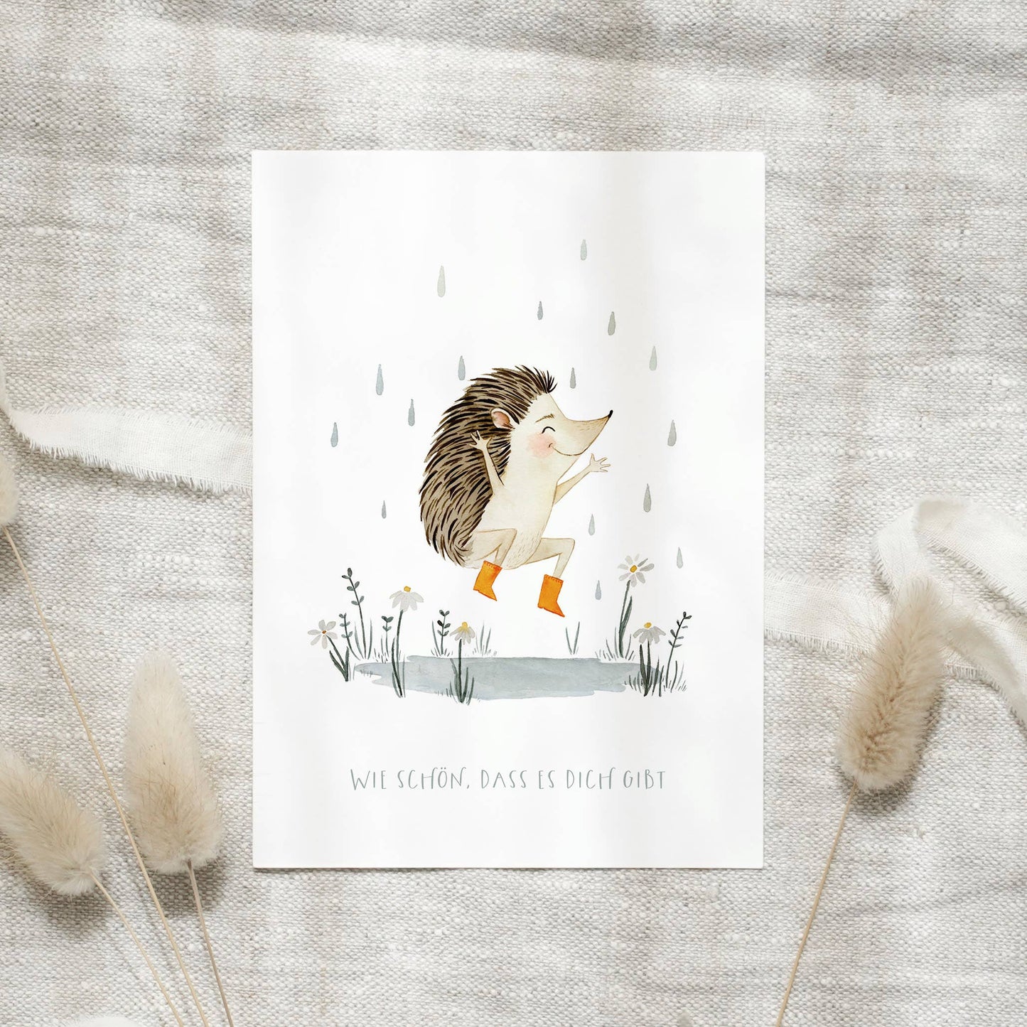 Postkarte - Happy Igel Leo La Douce