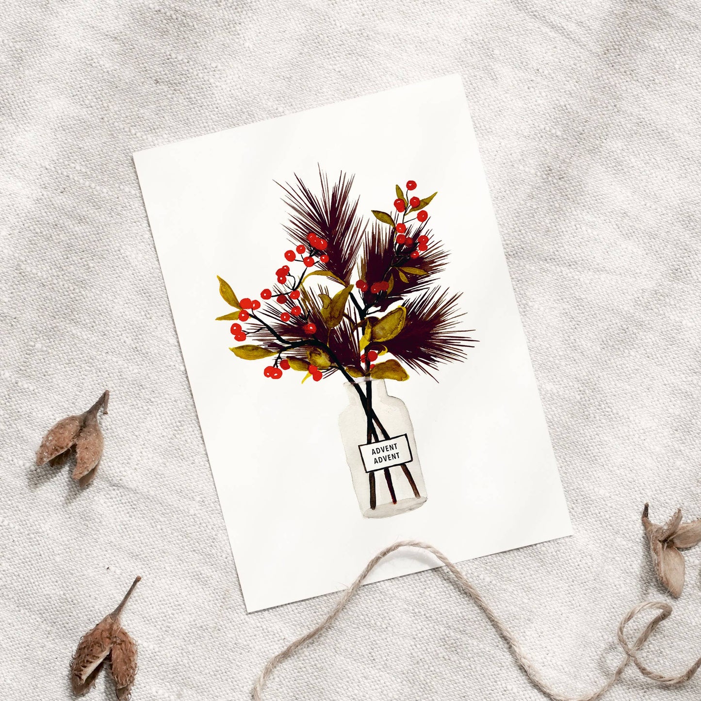 Postkarte · Advent Advent Leo La Douce