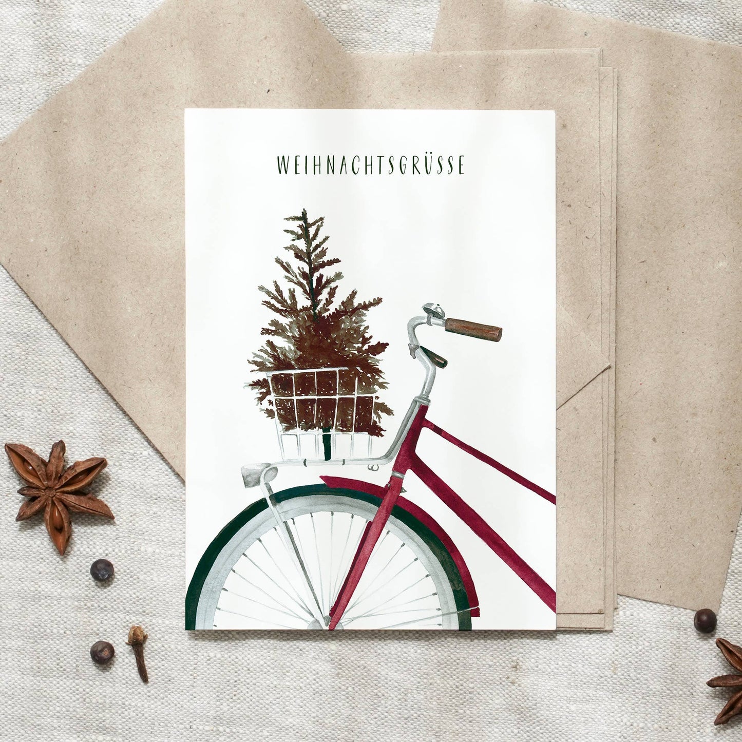 Postkarte · Weihnachtsgrüße Leo La Douce