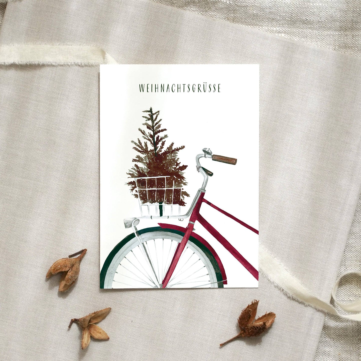 Postkarte · Weihnachtsgrüße Leo La Douce