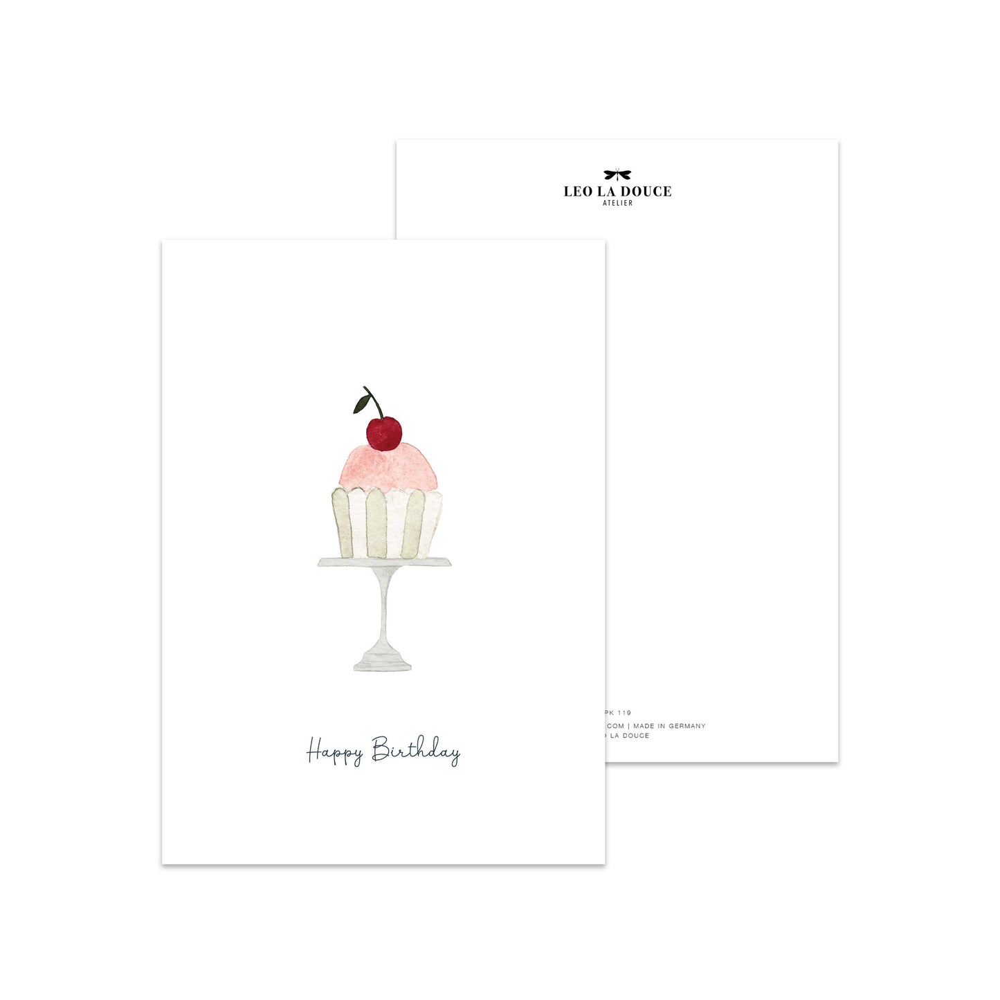 Postkarte · Happy Birthday | Cupcake Leo La Douce