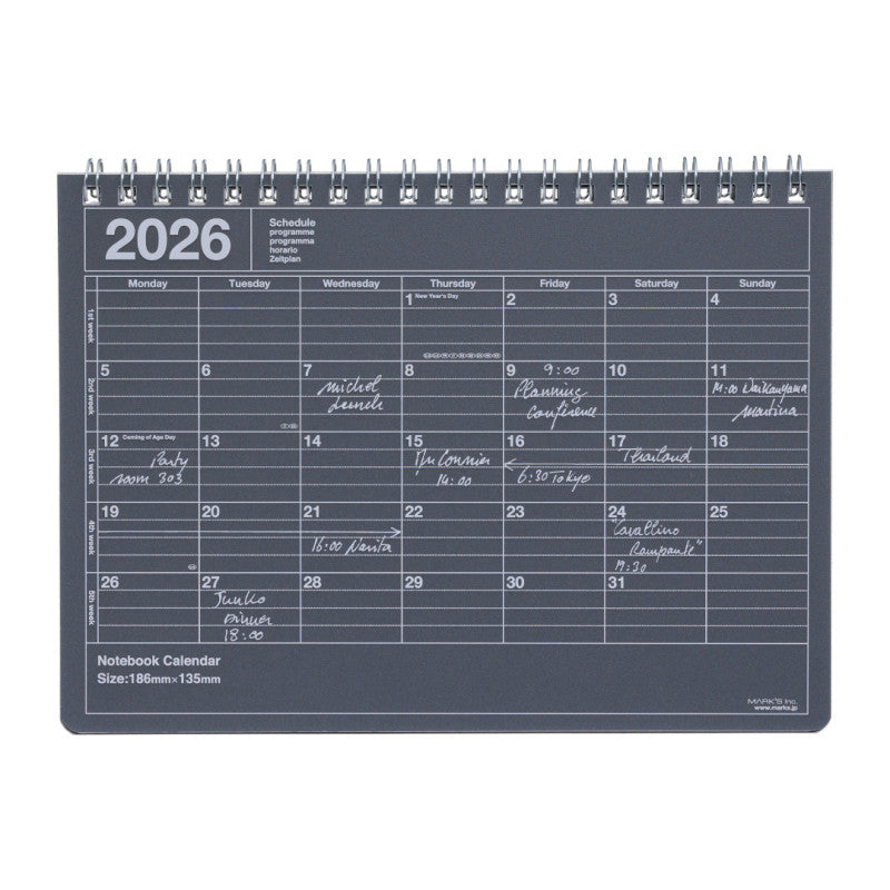 Monthly Planner M 2026 verschiedene Farben - Mark‘s
