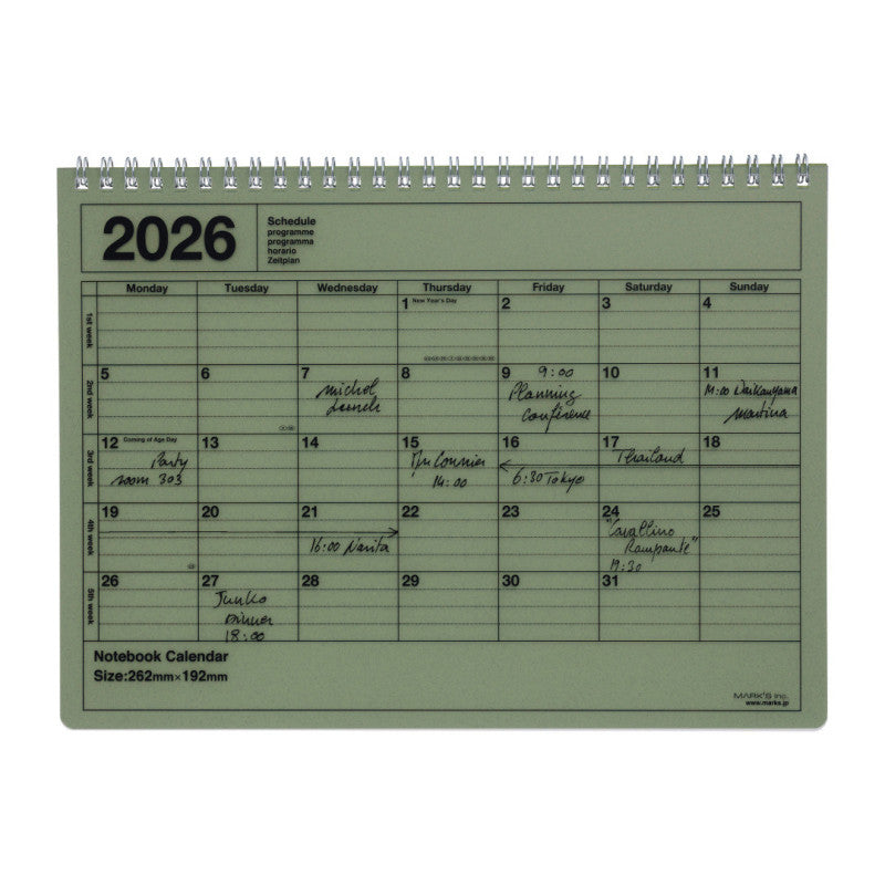 Monthly Planner M 2026 verschiedene Farben - Mark‘s