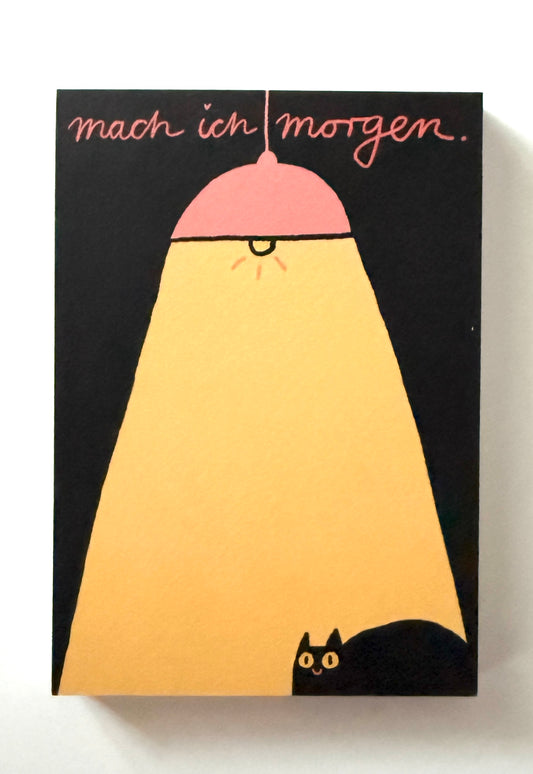 Notizblock mach ich morgen Slinga Illustration