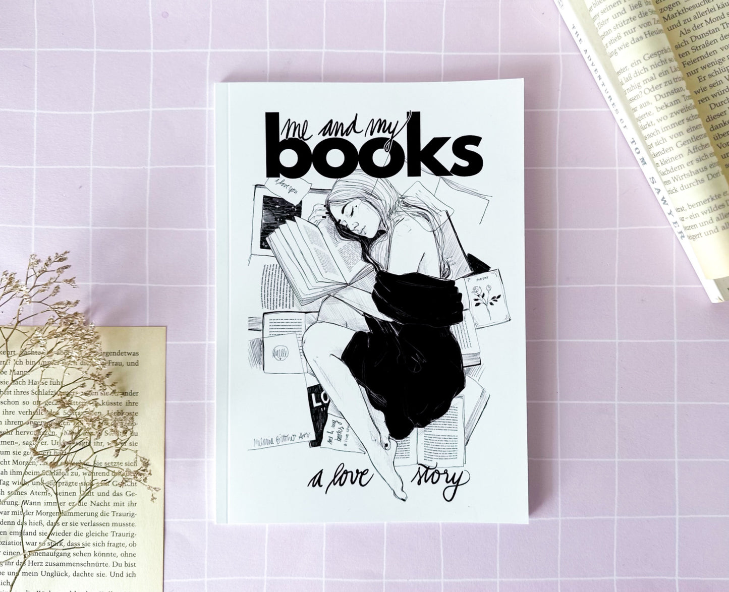 Notizheft me and my books vonmelle.art