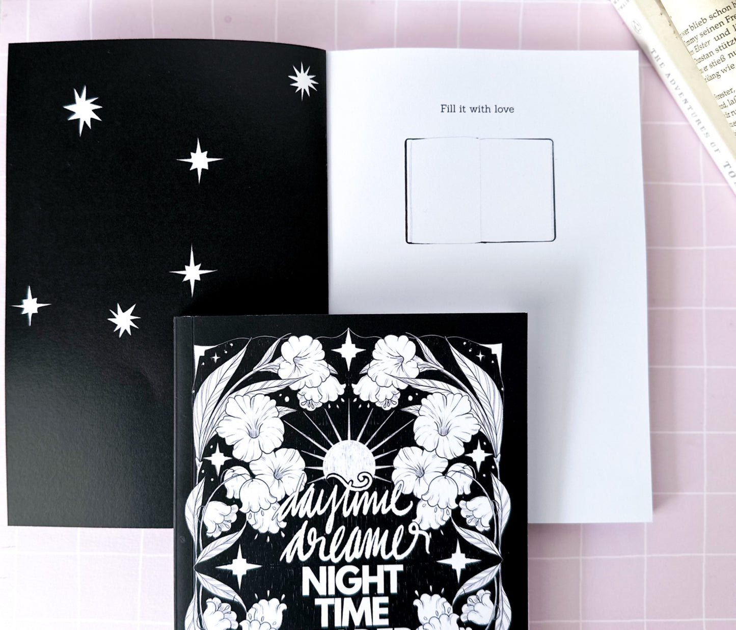 Notizbuch soft cover daytime dreamer night time reader vonmelle.art
