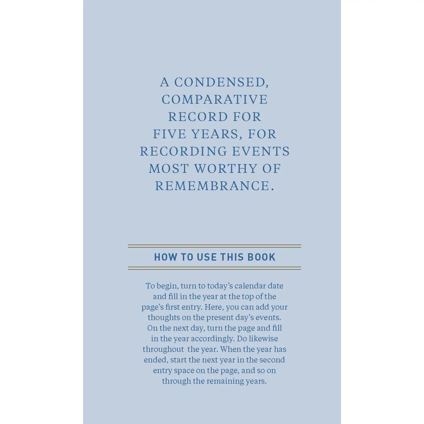 One line a day Journal Denim von Bookspeed