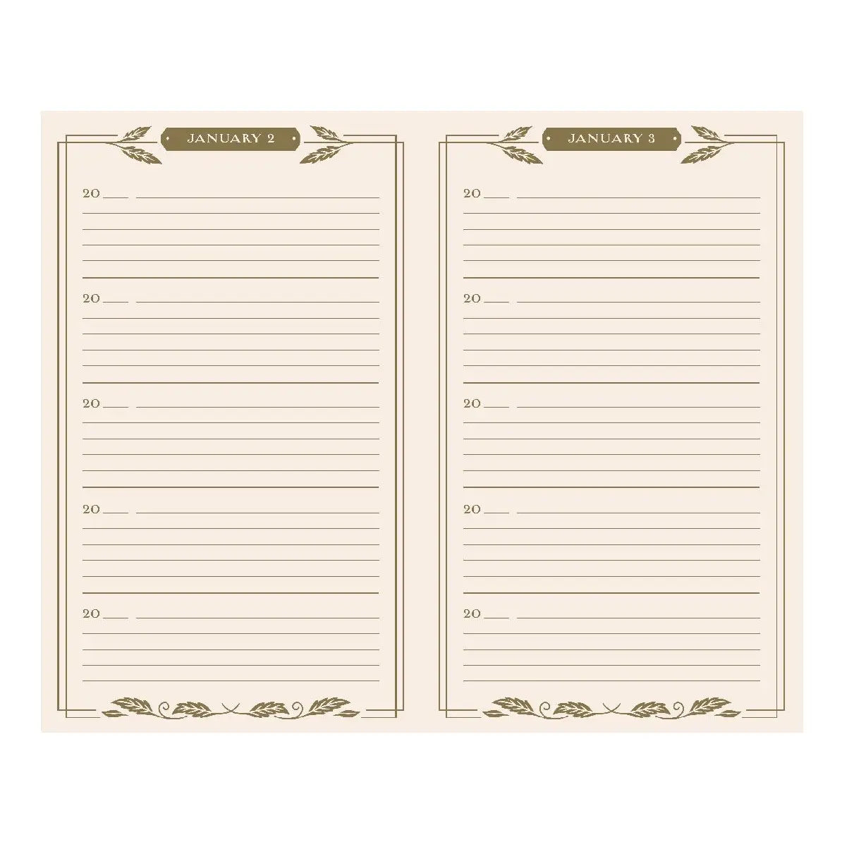 One line a day Journal Golden Autumn von Bookspeed