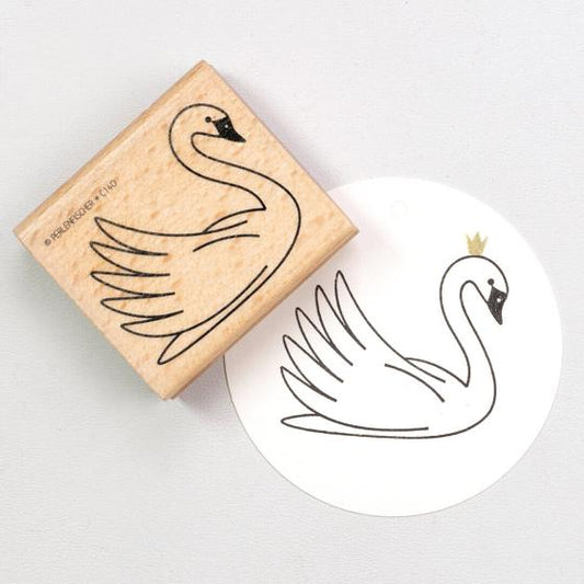 Stempel Schwan Perlenfischer