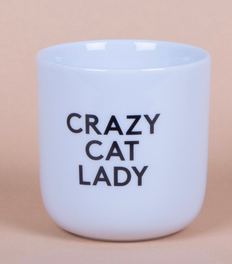 Porzellanbecher crazy cat lady - Frau Hansen