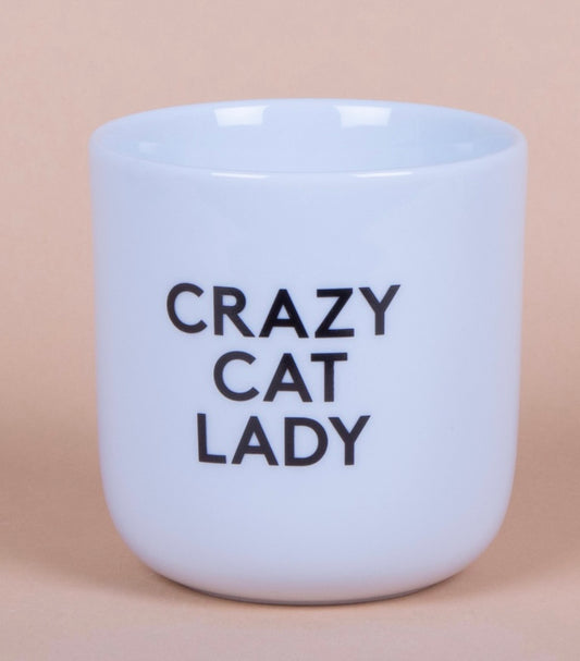 Porzellanbecher crazy cat lady - Frau Hansen
