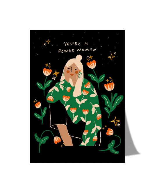 Postkarte - Power Woman von y.illustrations
