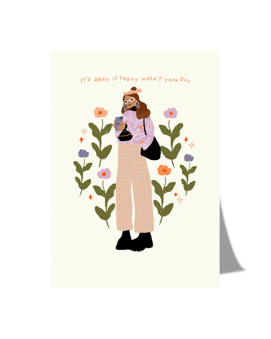 Postkarte - It‘s okay if today wasn’t your day von y.illustrations