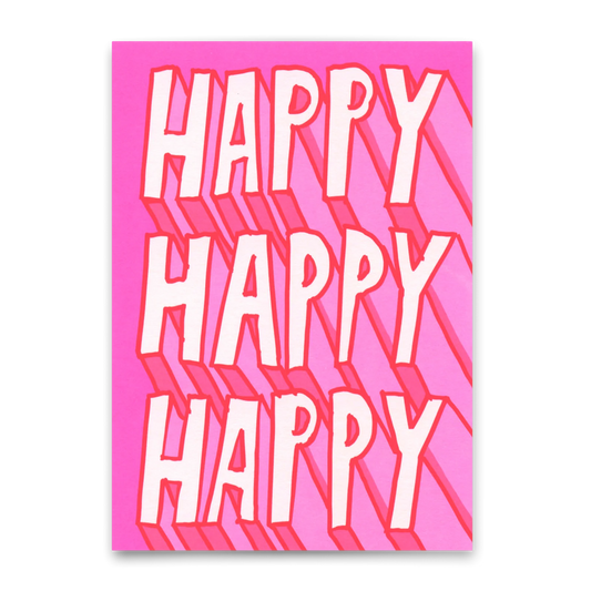 Postkarte Happy Happy Happy - Deli Cards