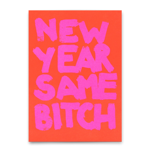 Postkarte new year Same bitch - Deli Cards