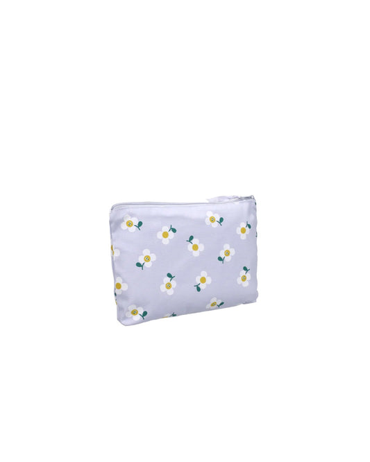 Pouch Kosmetiktasche hellblaue Blümchen - Kado