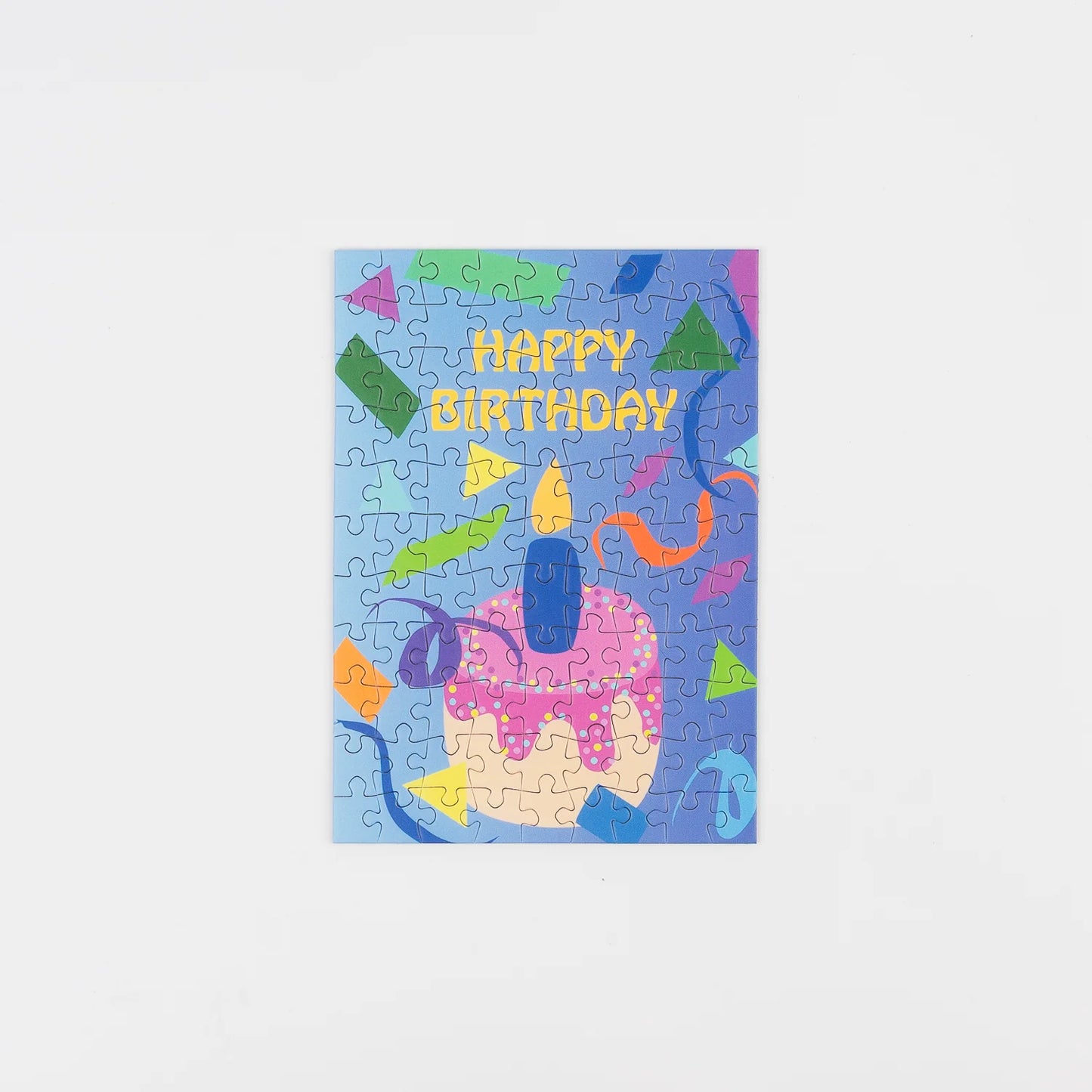Puzzle Postkarte Happy Birthday Cake von sunshine Puzzles (99 Teile)