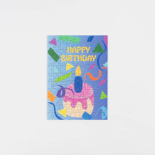 Puzzle Postkarte Happy Birthday Cake von sunshine Puzzles (99 Teile)