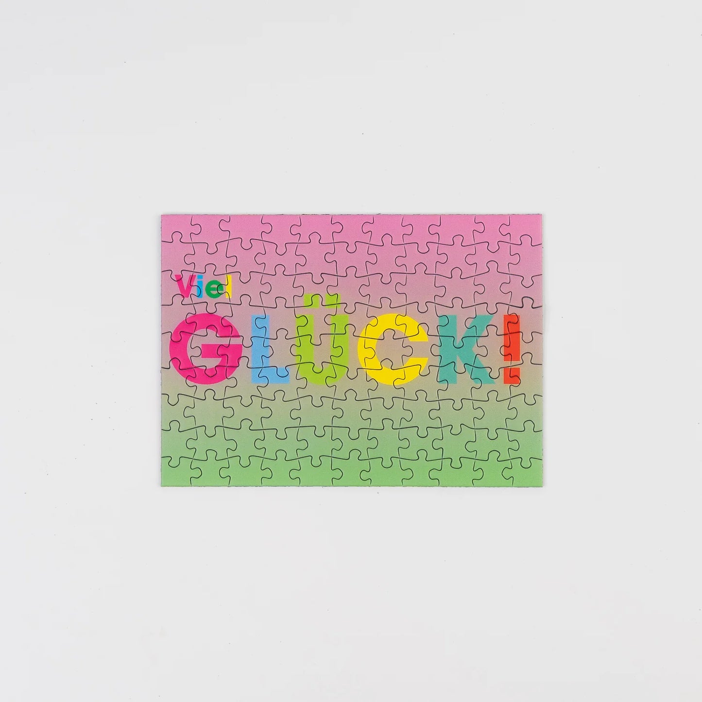 Puzzle Postkarte Viel Glück von sunshine Puzzles (99 Teile)