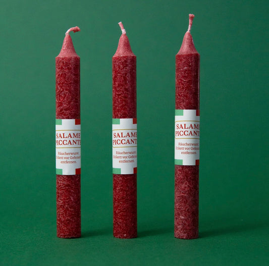 Räuchersalami, Salamikerzen von studio ciao