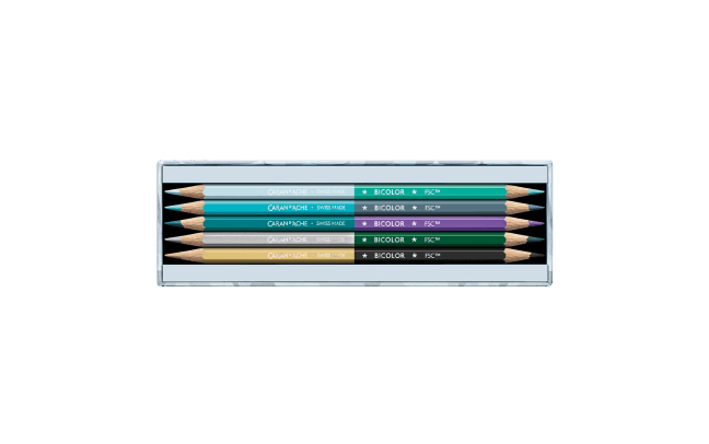 Set Alpine Frost zweifarbige Buntstifte - Caran d'Ache