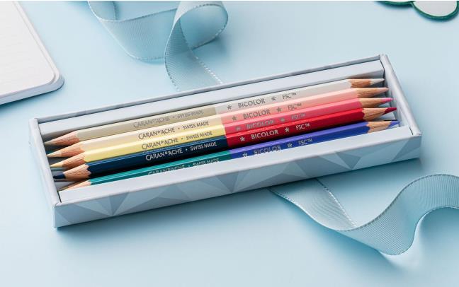 Set Alpine Frost zweifarbige Buntstifte - Caran d'Ache