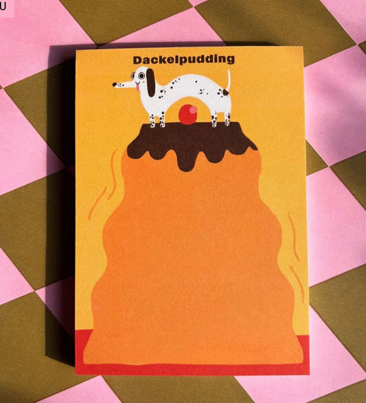 Notizblock Dackelpudding  Slinga Illustration