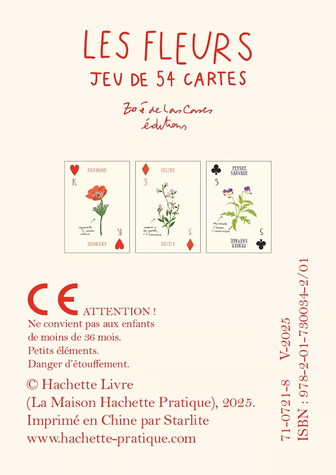 Spielkarten Set Blumen von Zoé de Las Cases - Hachette