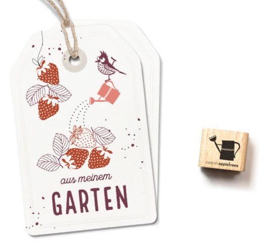 Stempel mini Gießkanne - cats on appletrees