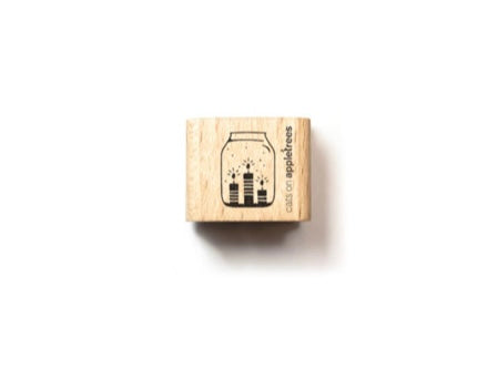 Stempel mini Kerzenglas - cats on appletrees