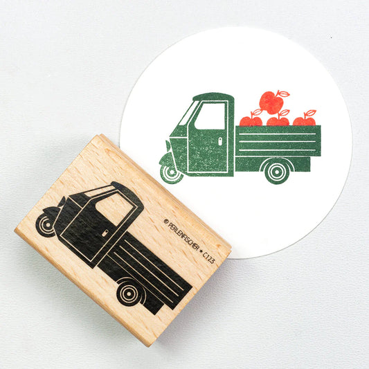 Stempel Dreirad Auto von Perlenfischer